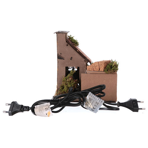 Pizzaiolo 10 cm in movimento ambientato con lampada effetto fiamma 4