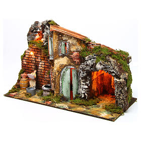 Donna lava vestiti 10 cm borgo luci movimento 30x40x20 cm