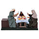 Rodzina z dzieckiem podczas kolacji, ruchoma scena szopki neapolitańskiej 12 cm s1