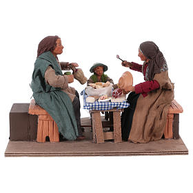 Neapolitanische Krippe: Familie beim Abendessen 24cm bewegliche Krippenfigur Neapolitanische Krippe: Familie beim Abendessen 24cm bewegliche Krippenfigur