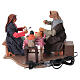 Cena família com criança jantando movimento para presépio napolitano como figuras 24 cm s4