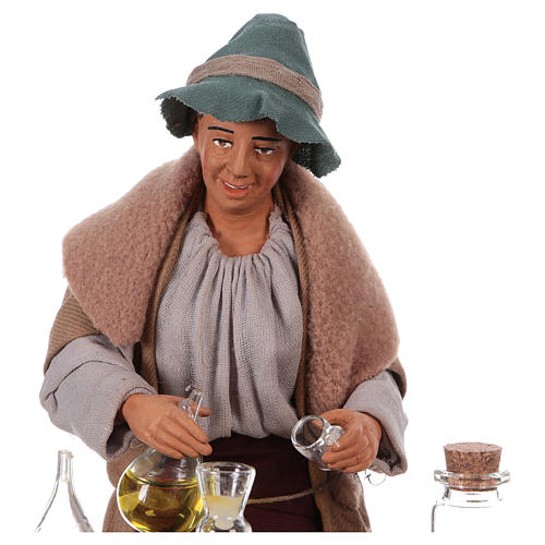 Vendedora de limonada movimento para presépio napolitano com figuras 30 cm altura média 2