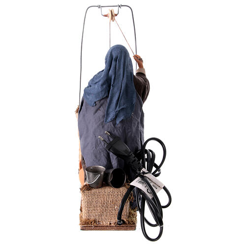 Moving woman fetching water from a well for 30 cm Nativity scene 12