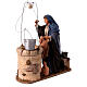 Moving woman fetching water from a well for 30 cm Nativity scene s6