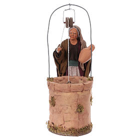 Presepe Napoletano: Donna al pozzo 30 cm movimento presepe napoletano
