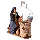 Mulher tirando água do poço com movimento para presépio napolitano com figuras altura média 30 cm s10