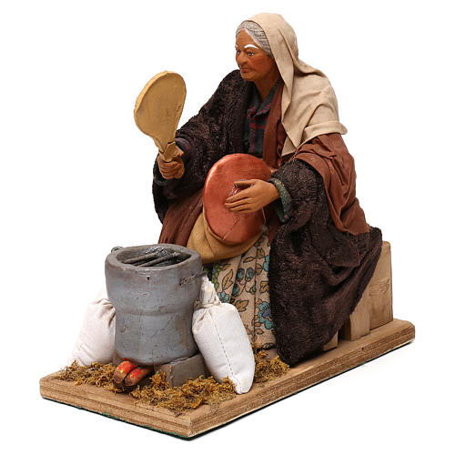 STOCK Mujer con abanico movimiento 24 cm belén napolitano 2