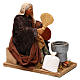 STOCK Donna con ventaglio movimento 24 cm presepe napoletano s3