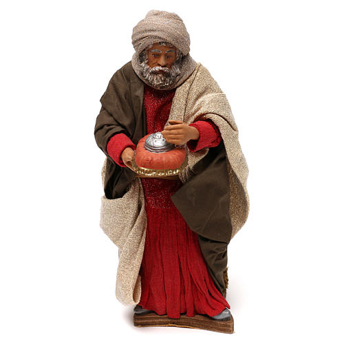 STOCK Tres Reyes Magos en movimiento belén napolitano 24 cm 5
