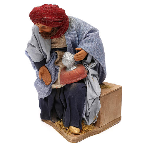 STOCK Tre Re Magi in movimento presepe napoletano 24 cm 3