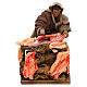 STOCK Açougueiro com carne movimento para presépio napolitano com figuras de 14 cm de altura média s1