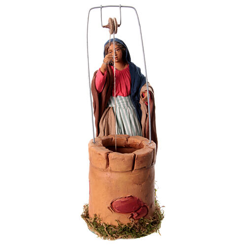 Animated Woman at the well, 30 cm Neapolitan nativity 1