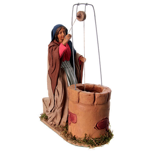 Animated Woman at the well, 30 cm Neapolitan nativity 3