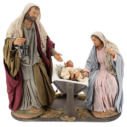 Animated classic Holy Family, 30 cm Neapolitan nativity 1