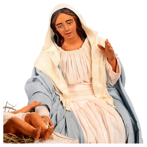 Natività classica 30 cm Presepe Napoletano movimento 3
