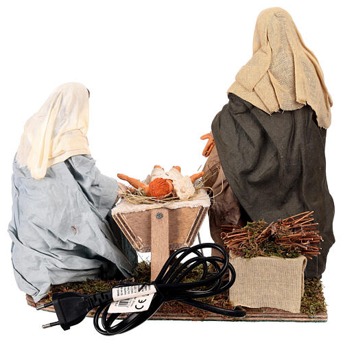 Natività classica 30 cm Presepe Napoletano movimento 8