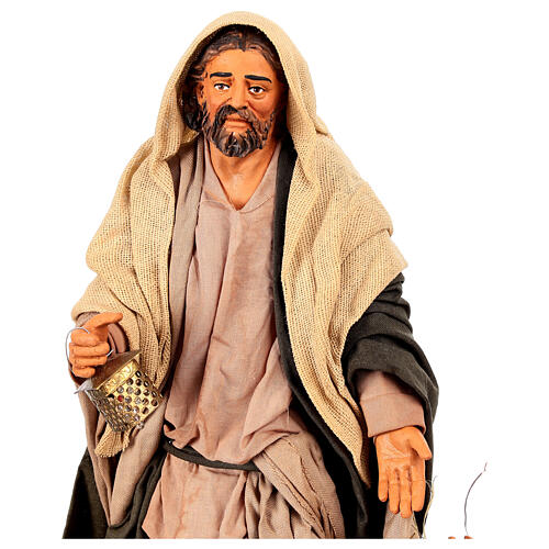 Natività classica 30 cm Presepe Napoletano movimento 6