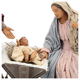 Ruchoma scena narodzin Jezusa, szopka neapolitańska 30 cm