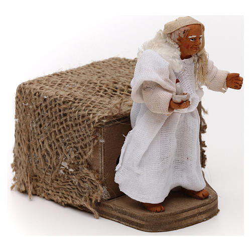 Man with candle, 10 cm moving Neapolitan nativity 2
