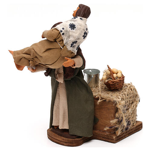 Animated Man with woman in arms,12 cm Neapolitan nativity 2