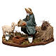 Animated man kneeling with sheep, 12 cm Neapolitan nativity s2