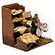 Bäckerin mit Geschäft 12cm bewegliche Krippenfigur s4