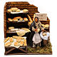 Bread shop with moving figurine, 12 cm Neapolitan nativity s1