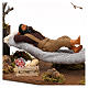Homem adormecido numa cama de rede movimento presépio napolitano com figuras de 12 cm altura média s2