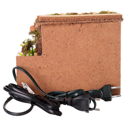 Bäckerei Geschäft 12cm mit Feuereffekt bewegliche Krippenfigur 4