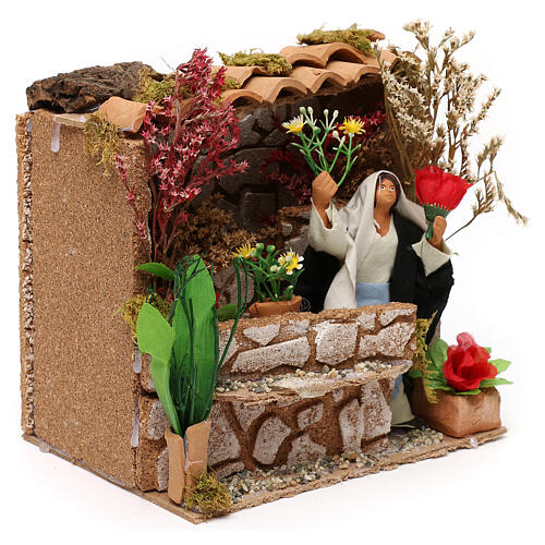 Animated flower shop setting 12 cm Nativity Scene 3