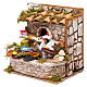 Animated chef scene with oven lights 12 cm nativity scene s2