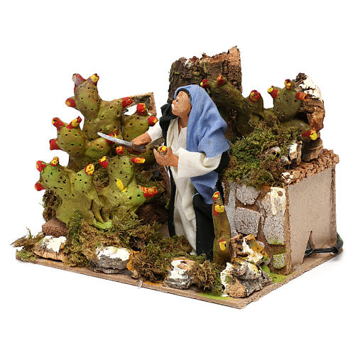 Indian fig picking scene with movement, 12 cm nativity 2