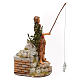 Pescador Fontanini com vara de pesca e movimento para presépio com figuras de 19 cm de altura média s3