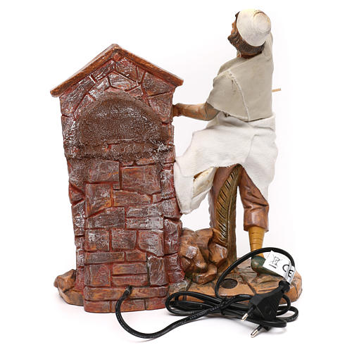 Baker with movement and brick oven, Fontanini 30 cm nativity 4