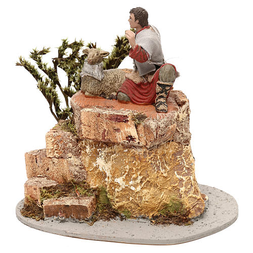 Shepherd Oliver with sheep movement, for 10 cm nativity 2