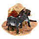 Animated Man and donkey Oliver, for 10 cm nativity s1