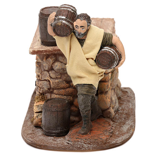 Man with barrels Oliver movement, for 10 cm nativity 1