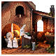 Nativity setting for 12 cm figurines with moving grinder 35x45x30 cm s2