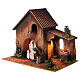 Nativity setting for 12 cm figurines with moving grinder 35x45x30 cm s3