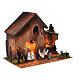 Nativity setting for 12 cm figurines with moving grinder 35x45x30 cm s4