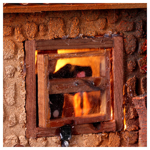 Dom z kobietą otwierającą okno, 45x50x30 cm, figury do szopki 12 cm 4