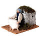 Tosquiador de ovelhas em movimento 10x15x10 cm para presépio com figuras de 12 cm de altura média s2