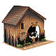 Inn with fire and animated figurines, 8 cm nativity s4