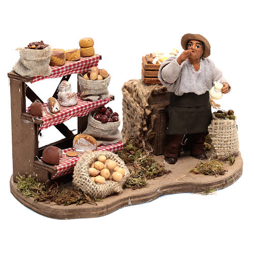 Sprzedawca serów, ruchoma figurka do szopki neapolitańskiej 10 cm, wym. 10x20x10 cm 3