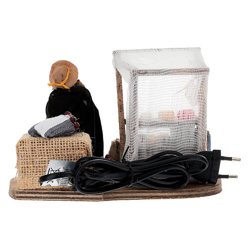 Moving cheesemonger of 10x20x10 cm, for 10 cm Neapolitan nativity 4