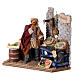 Animated Fishmonger with stand 15x15x10 cm, for 12 cm Neapolitan nativity s2