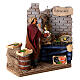 Animated Fishmonger with stand 15x15x10 cm, for 12 cm Neapolitan nativity s3