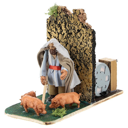 Moving pig breeder for Neapolitan Nativity Scene 7 cm 2