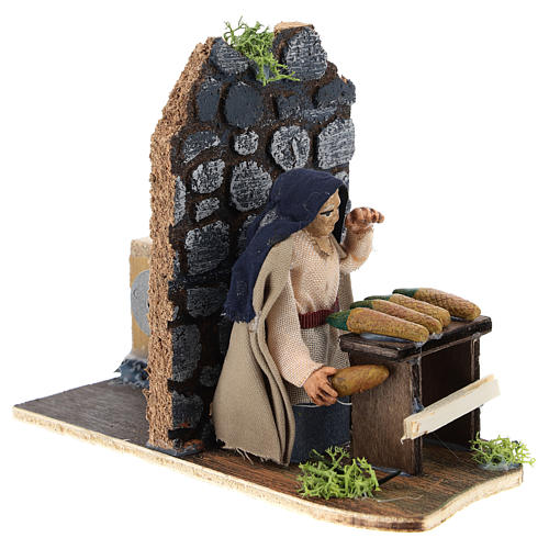 Moving corncob seller for Neapolitan Nativity Scene 7 cm 3