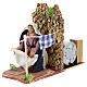 Woman hanging laundry, animated 7 cm Neapolitan nativity s2
